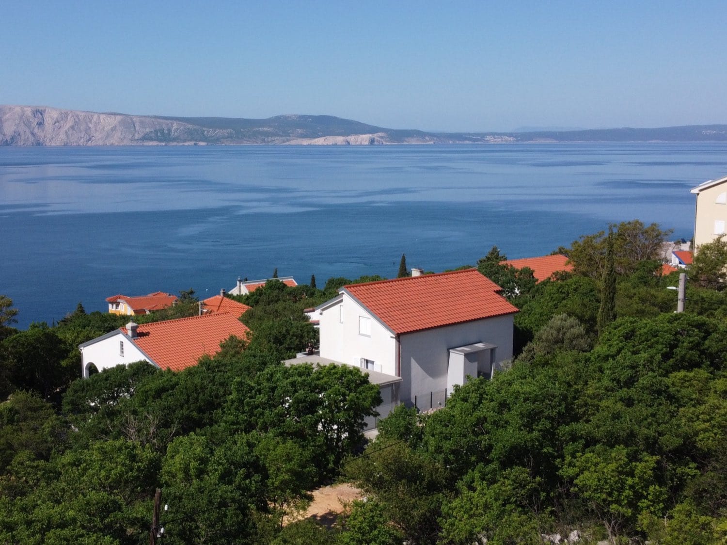 The house with a view of the Velebit Channel and the island of Krk, Kvarner